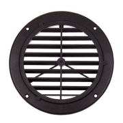 Grille ronde 164 mm - Noire