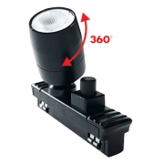 Spot LED 12V pour Rail noir