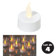 Lot de 4 bougies  led