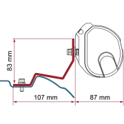 Adaptateur store FIAMMA F35 2m60 pour MERCEDES Viano et VITO