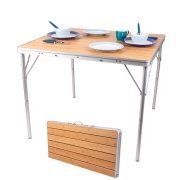 Table valise bambou 90x90cm