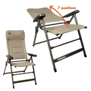 Fauteuil matelass dossier haut alu Moka TRIGANO