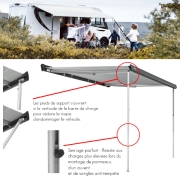 Store THULE Omnistor 4200 Blanc Voile Gris Mystic de 2,60  4,50 m