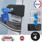 Lot de 4 verrous IMC Noir et Gris spcial Fiat Ducato  partir 2022