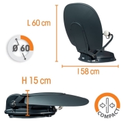 Antenne satellite Automatique Antarion G6+ Connect Compact 60cm GRISE