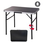 Table de camping pliante noir 75 x 55 cm