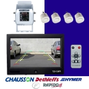 Camera de recul IDCAM 710WP avec radars + cran 7 pouces  intgral