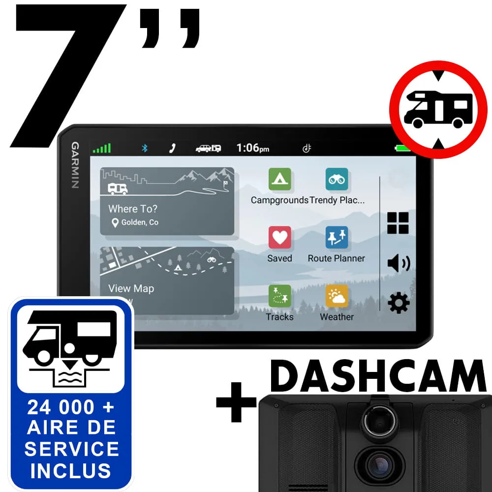 GPS Garmin CAMPERCAM 795 avec DASHCAM