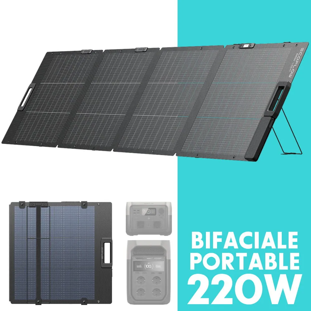 Panneau solaire portable bifaciale 220W Next Gen ECOFLOW