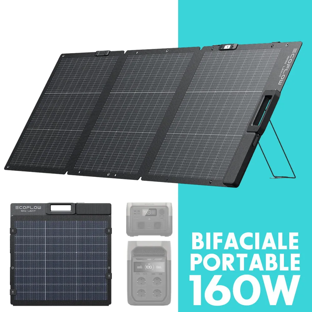 Panneau solaire portable bifaciale 160W Lightweight ECOFLOW