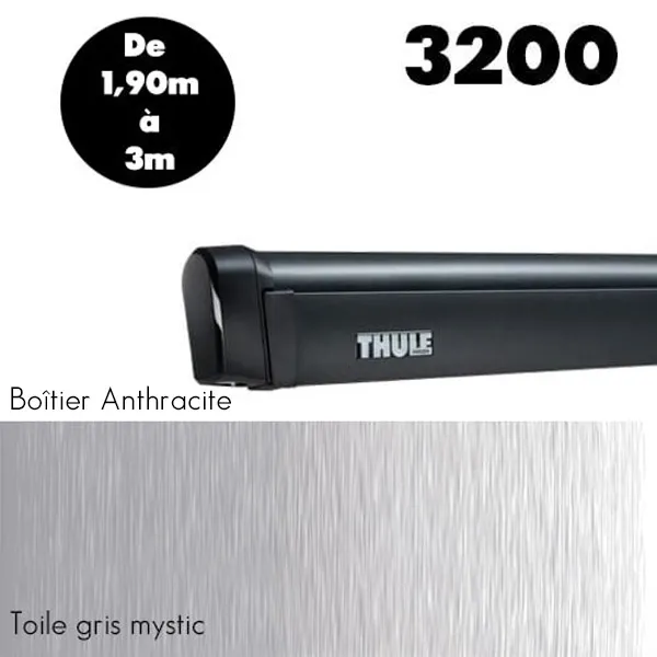 Store THULE Omnistor 3200 Anthracite de 1,90  3 m