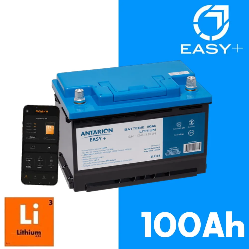 Batterie Lithium 12V 100Ah Easy plus by ANTARION