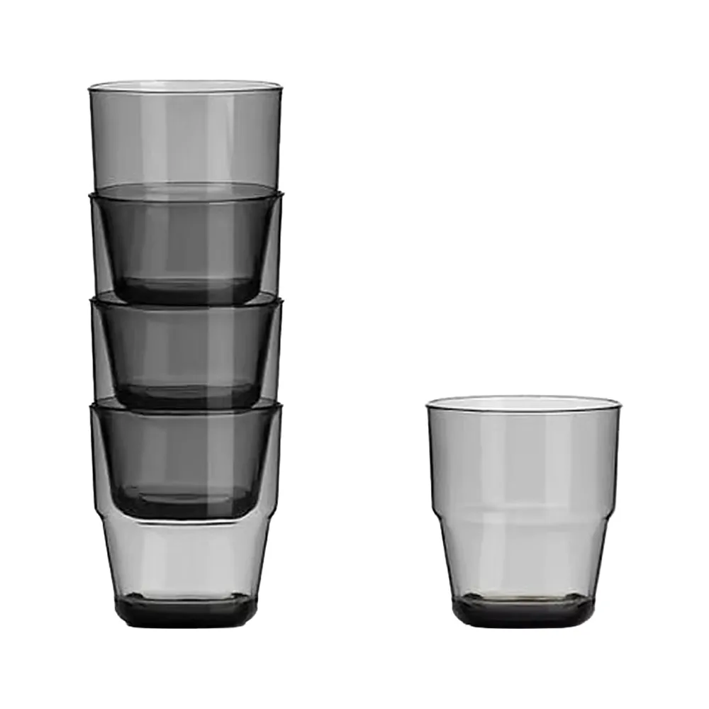 Lot de 4 verres 23cl empilables en acrylique