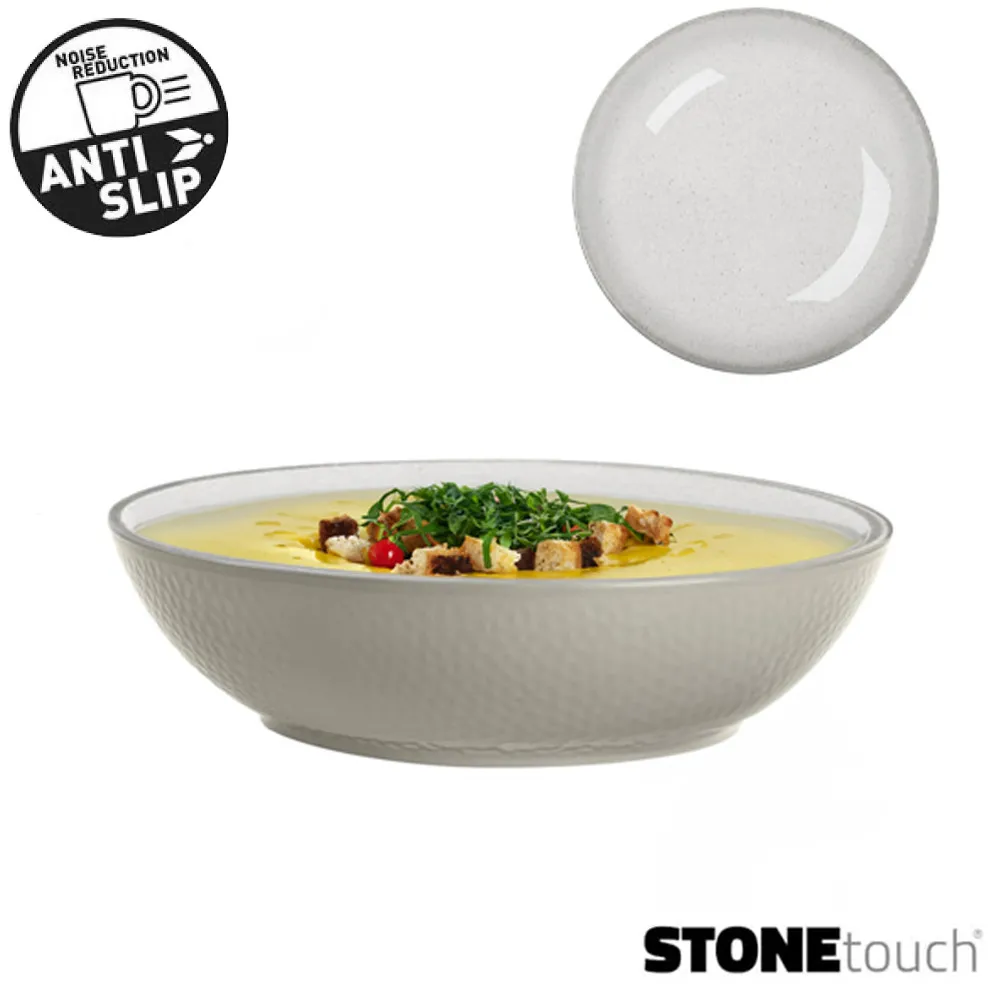 Assiette creuse Mlamine 20cm Amade base anti-drapante BRUNNER