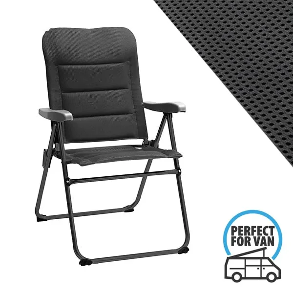 Fauteuil matelass alu Skye 3D Compact Noir BRUNNER