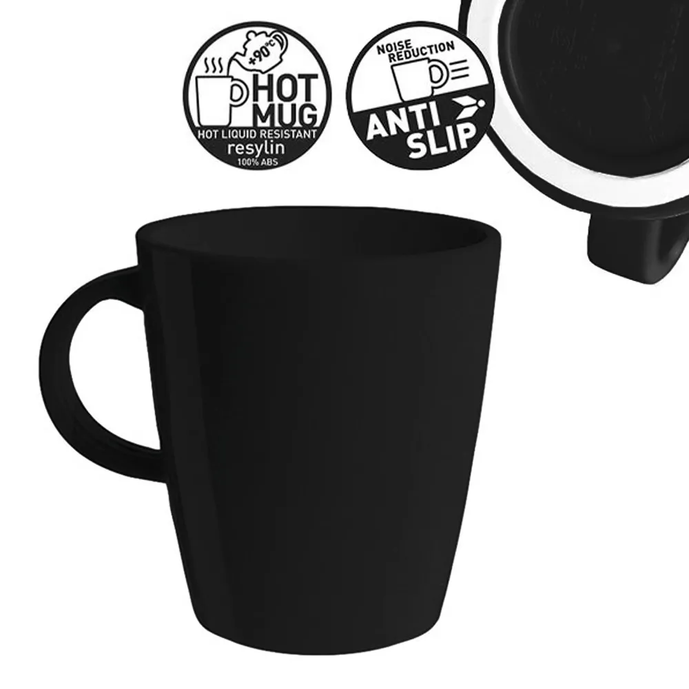 Hot Mug Resylin Odette noir 30cl anti-d�rapant BRUNNER