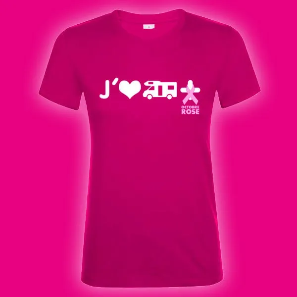 TShirt Femme Camping-car Plus srie limite Octobre Rose