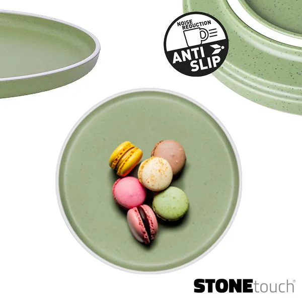 Assiette  dessert Mlamine 20cm DOLOMIT Verte