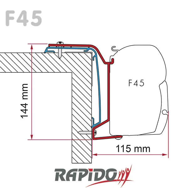 Adaptateur store Fiamma F45 Rapido S6 depuis 2024