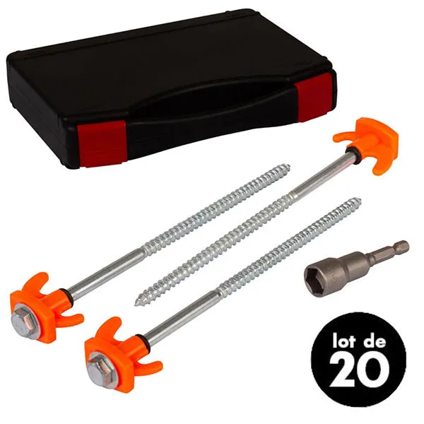 Lot 20 piquets de sols durs 20 cm
