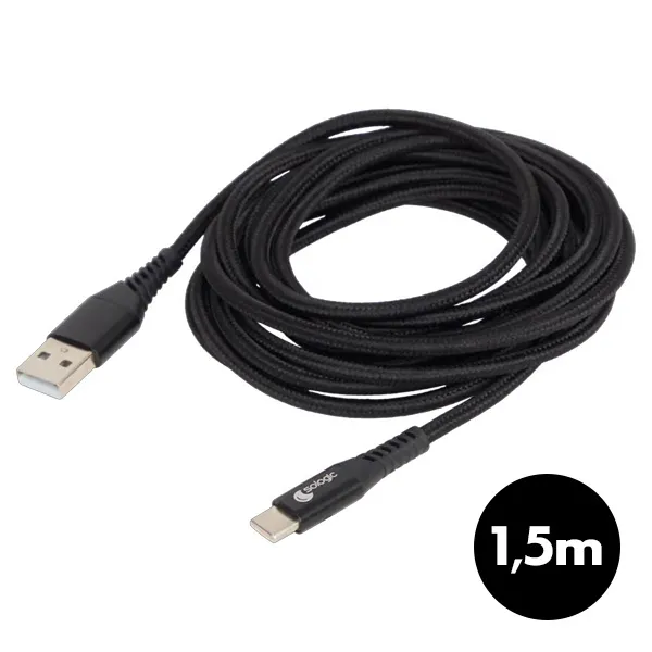 Cble de charge et transfert de donnes USB-A / USB-C 1,5m