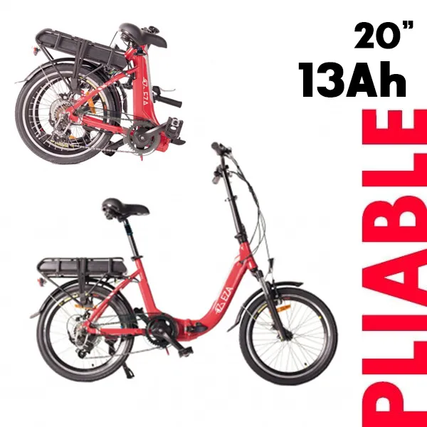 Vlo  assistance lectrique pliable 20'' 13Ah EZA Rouge