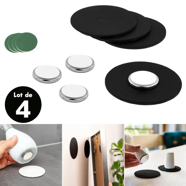 Lot de 4 aimants POWER et socles SILWY
