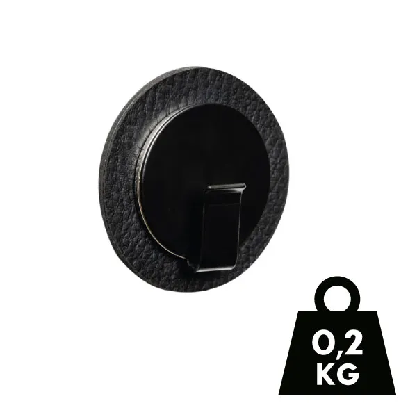 Crochet magntique CLEVER 6,5 cm noir