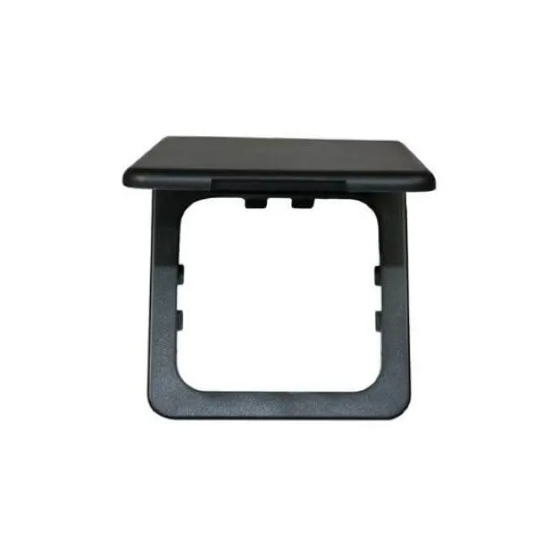 Cadre cache-vis  clapet pour prise noire 