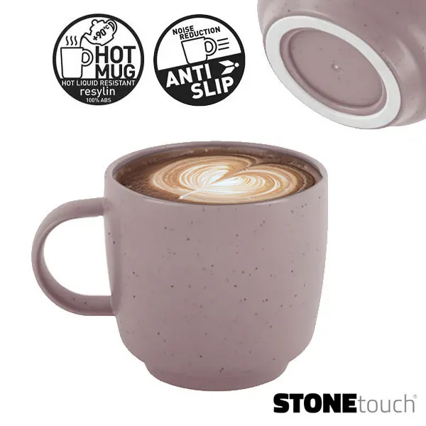 Tasse Cappuccino Mlamine Dolomit Rose 25cl anti-drapant BRUNNER