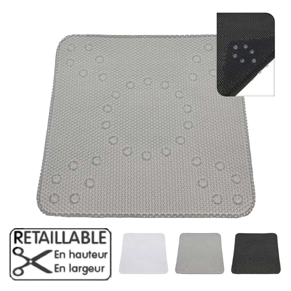Tapis de douche antidrapant ventouses 53 x 53 