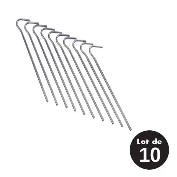 Jeu de 10 piquets mtal 23 cm
