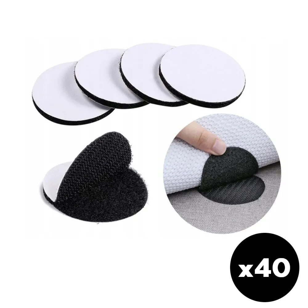 Pastilles velcro adhsives x40