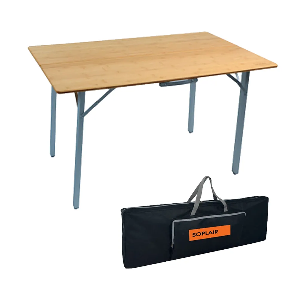 Table de camping Bambou pliable Soplair pliable 100X72
