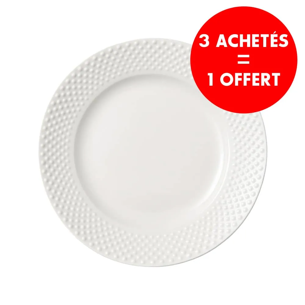 Assiette en m�lamine blanche PERLA 21 cm