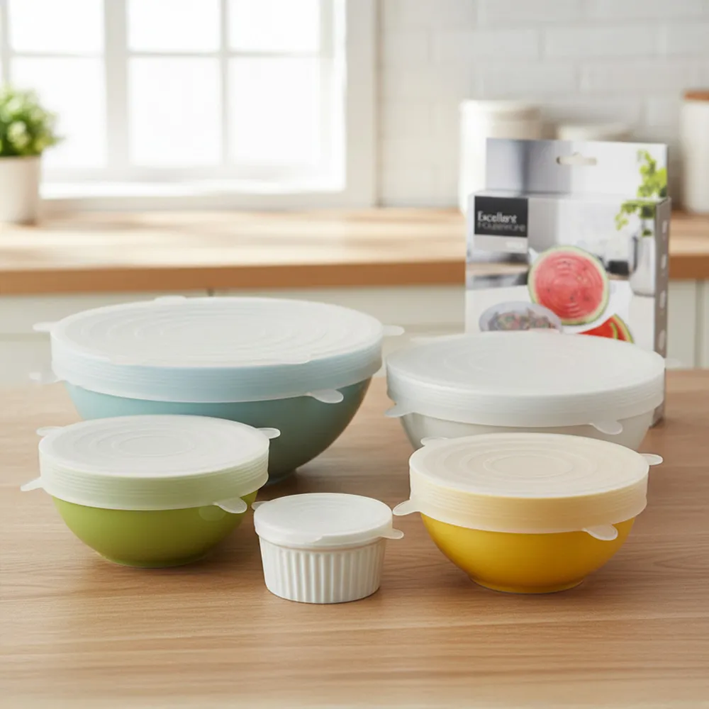 Couvercles en silicone de conservation - Lot de 5