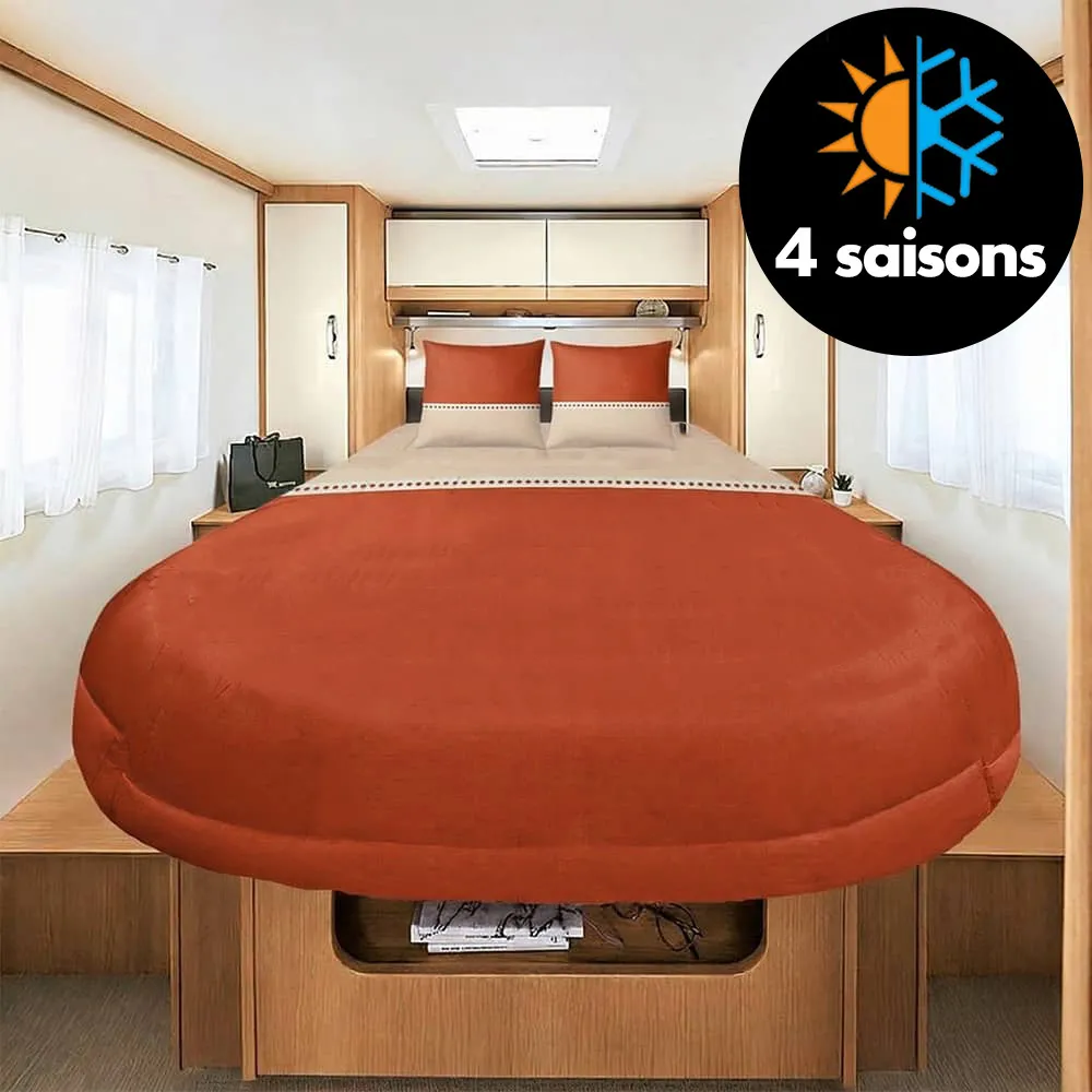 Lit tout fait 4 saisons TERRACOTA Lyocell et Percale