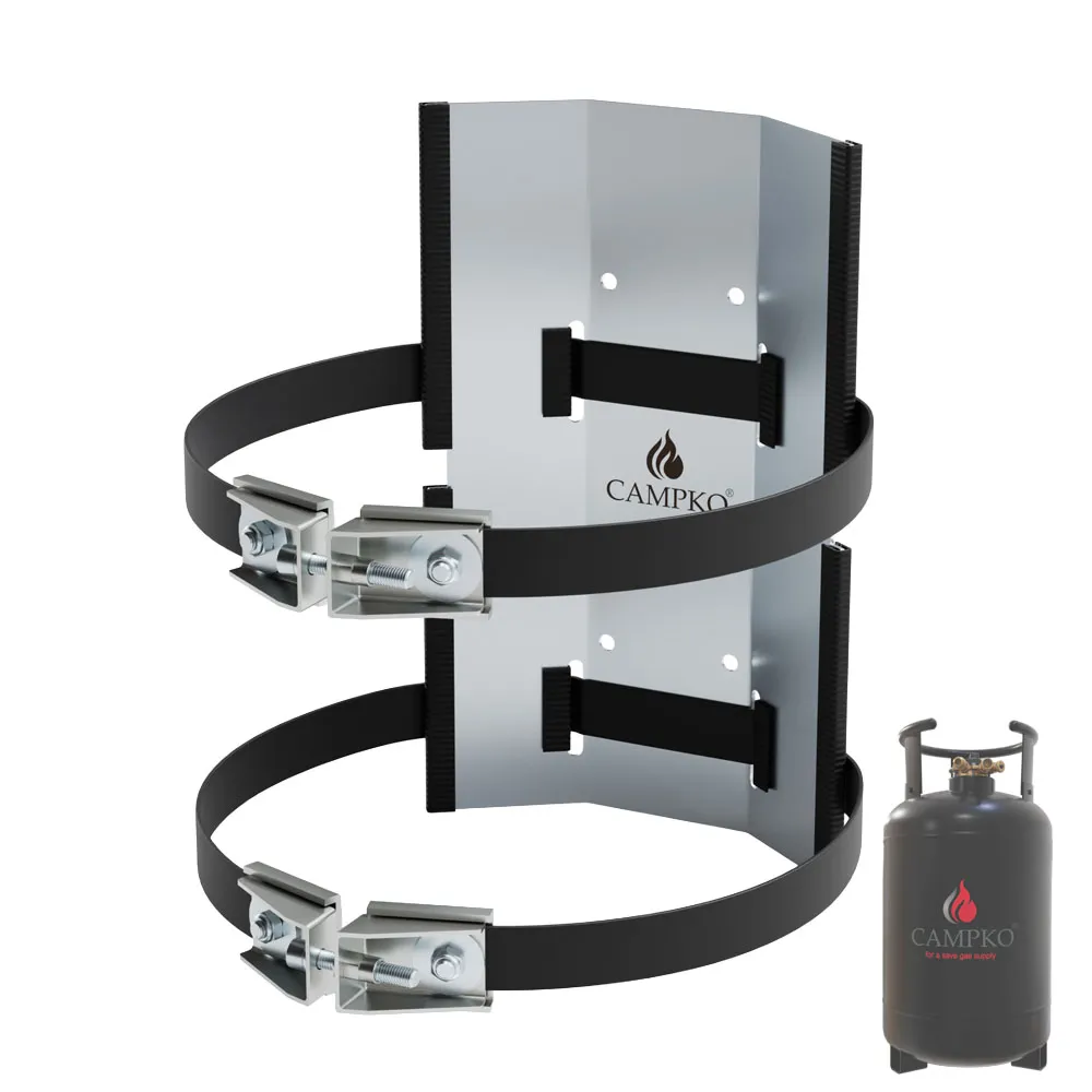 Support mural pour bouteille gaz/ GPL avec sangles CAMPKO 