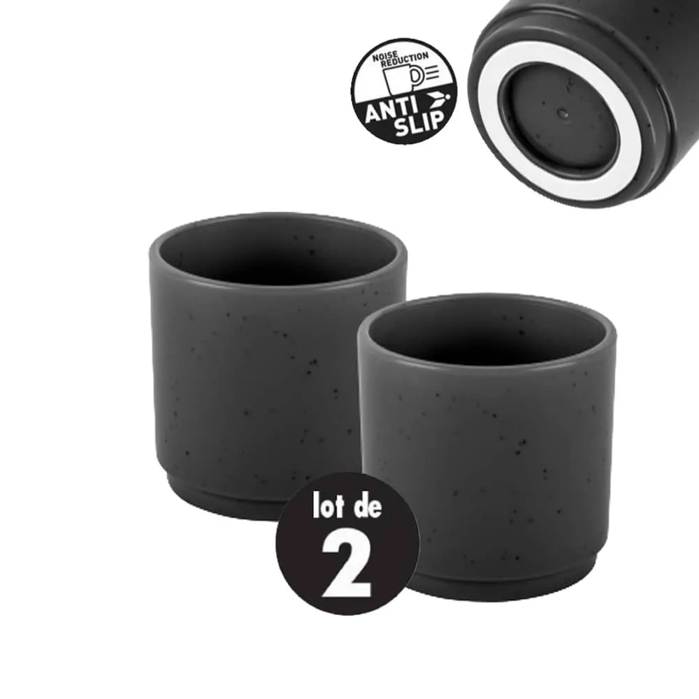 Set de 2 tasses espresso InMano Dolomit Gris anti-d�rapantes BRUNNER