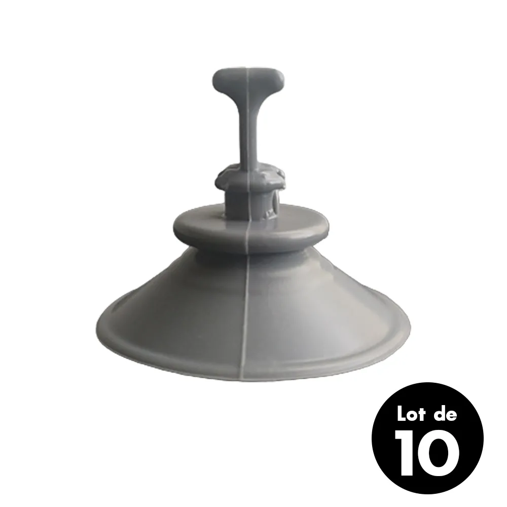 Pochette de 10 ventouses grises 50mm