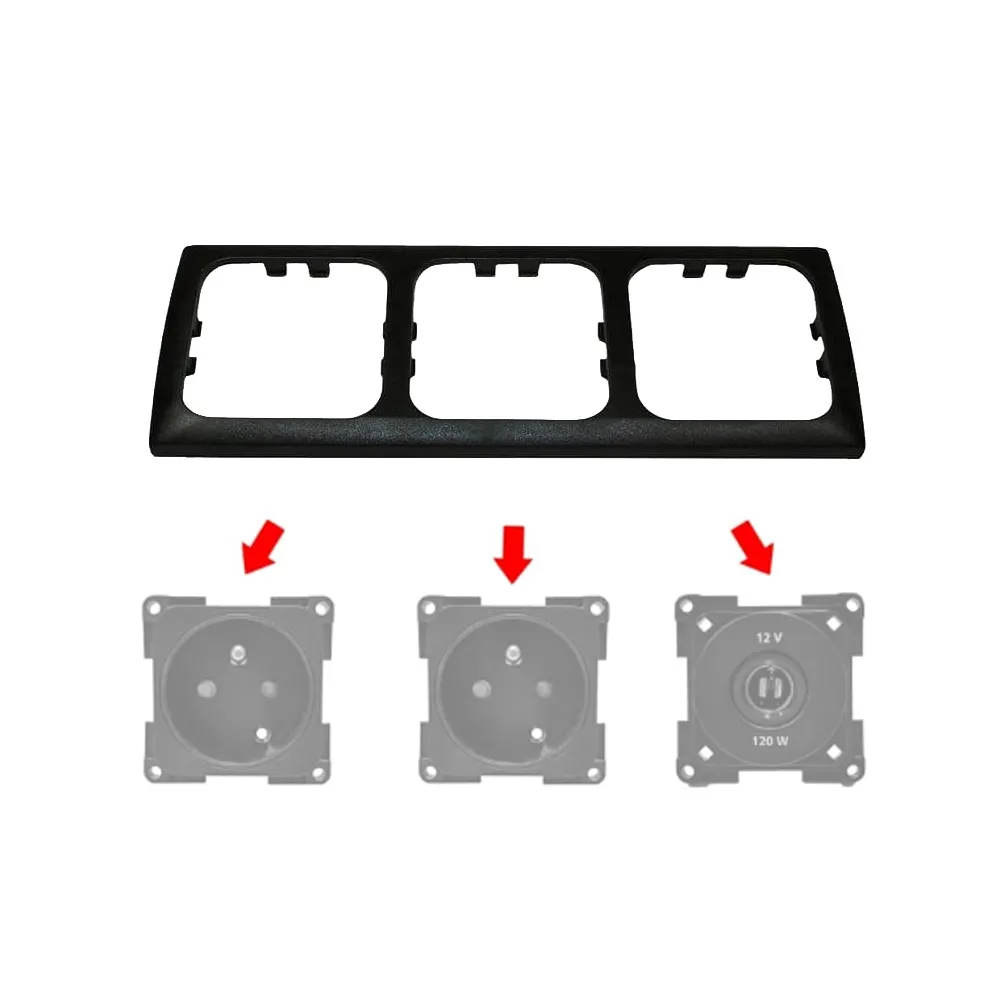 Cadre cache-vis triple pour prise C-Line HABA