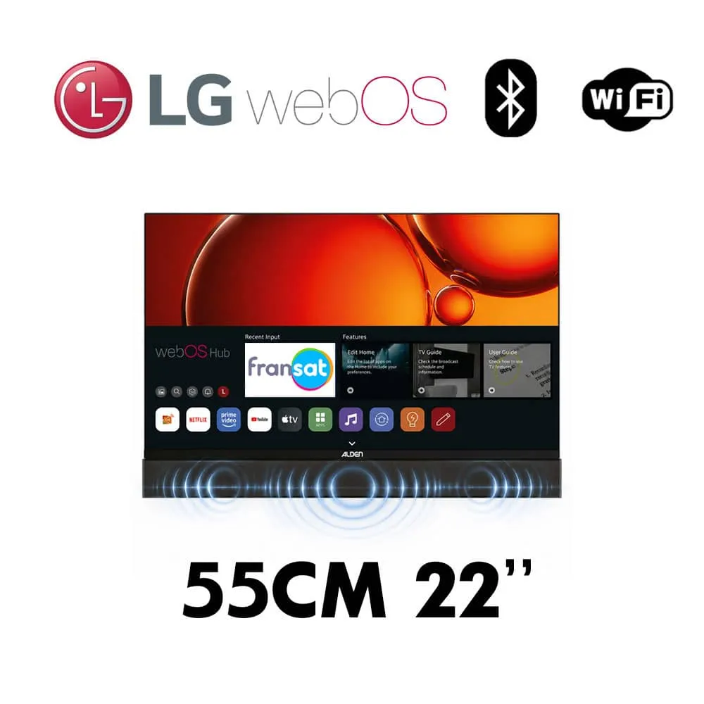 Smart TV LED FHD 55 cm 22 pouces barre de son int�gr�e ALDEN