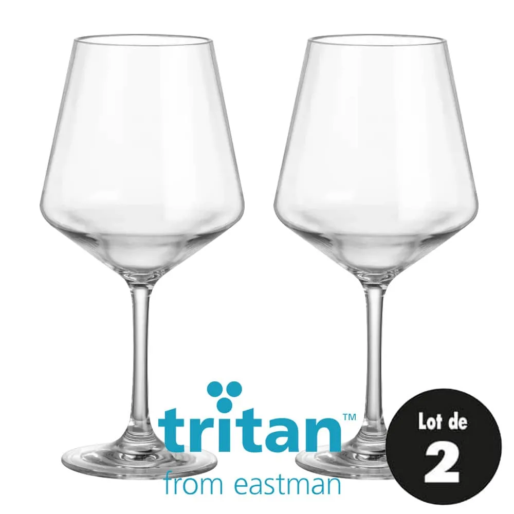 Lot de 2 verres � vin incassables BRUNNER Riserva 45 cl