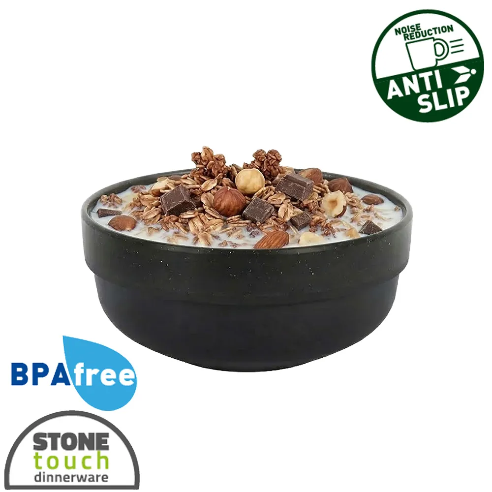 Bol m�lamine 15cm Odette Double Black anti-d�rapant BRUNNER