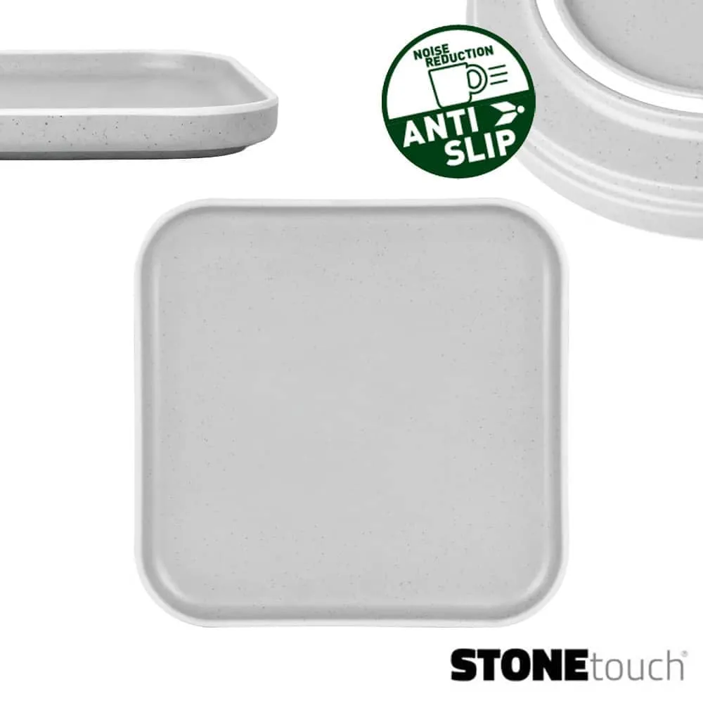 Assiette carr�e M�lamine 25cm DOLOMIT Blanc