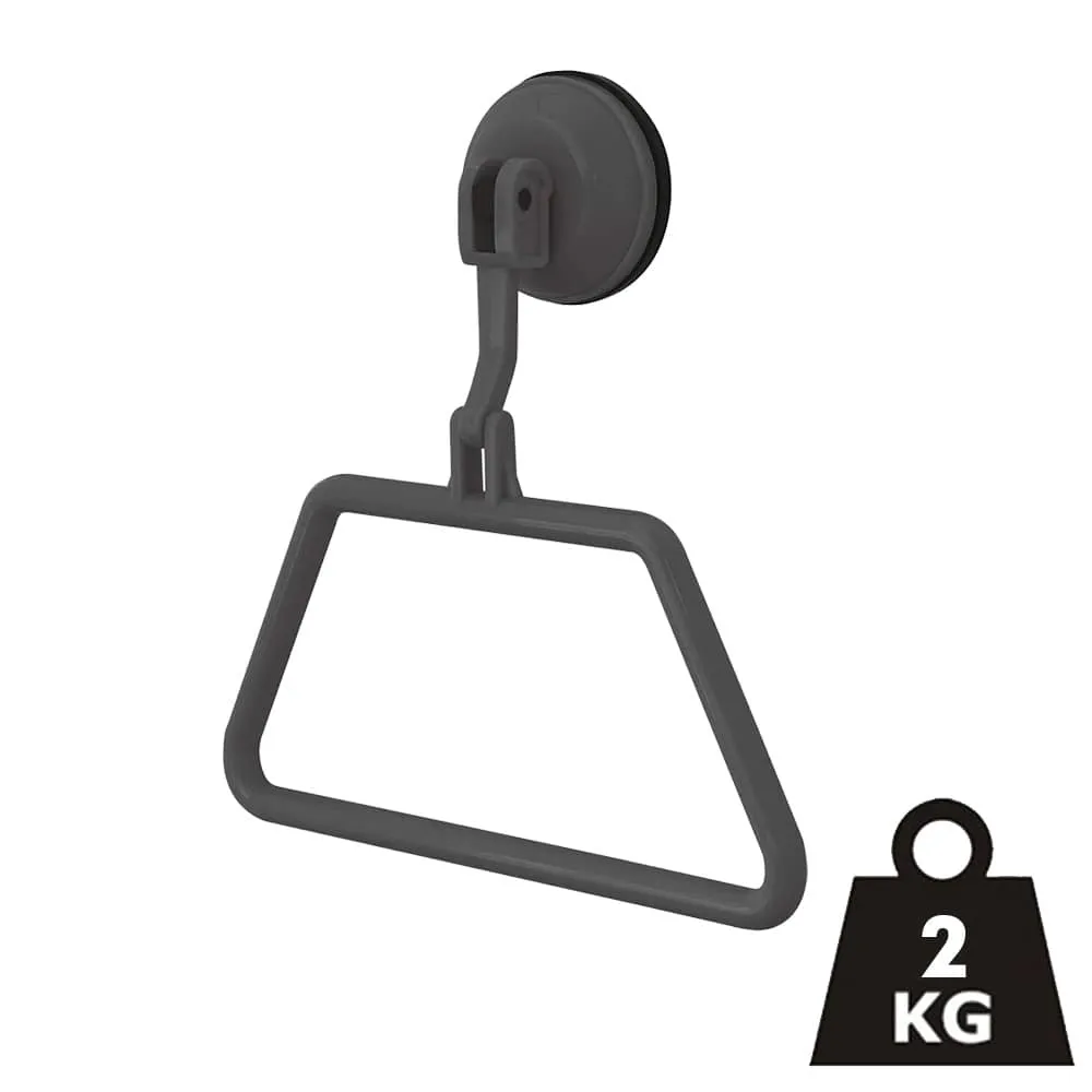 Porte-serviette gris � ventouse pour camping-car caravane