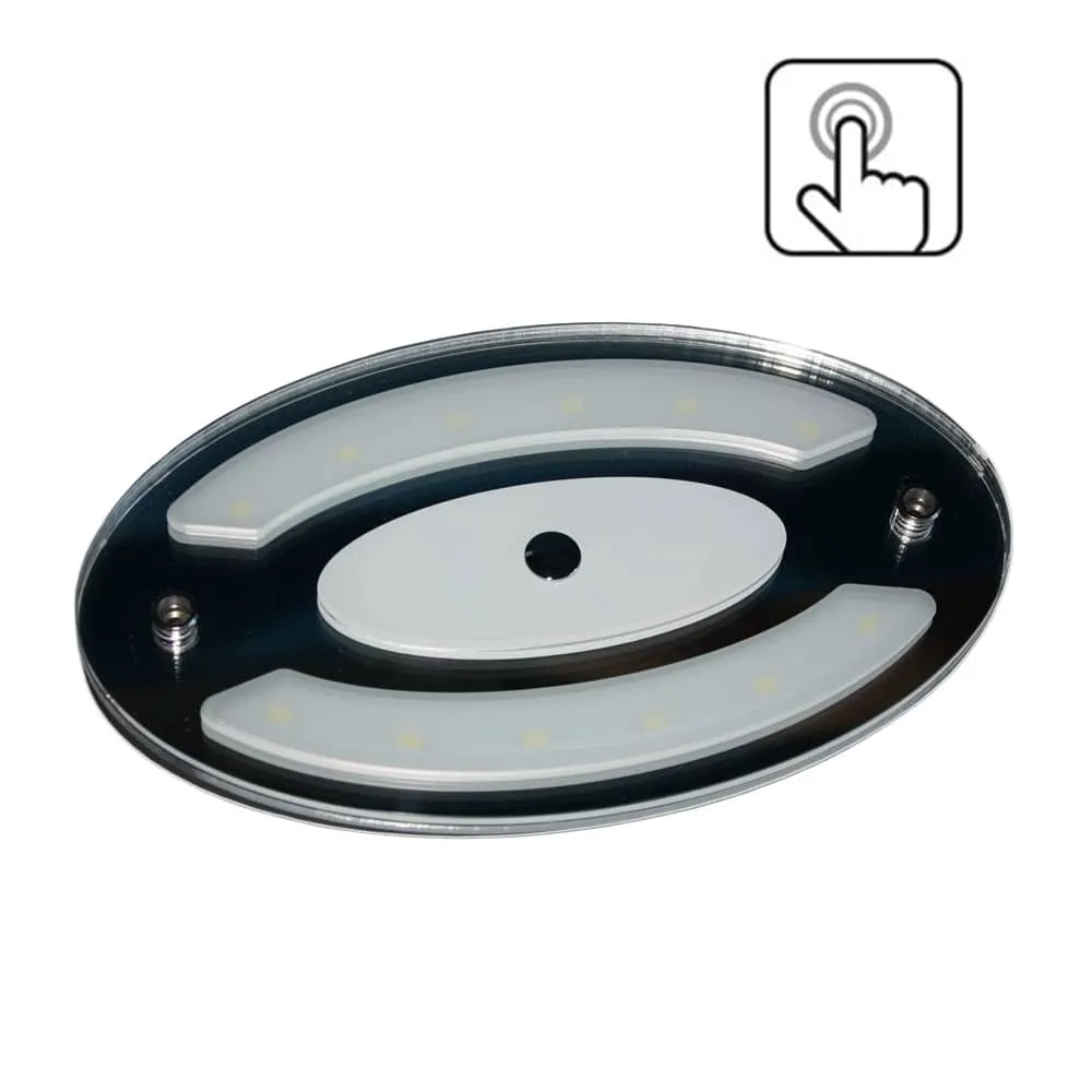 Plafonnier LED ovale 12V 6,3W miroir