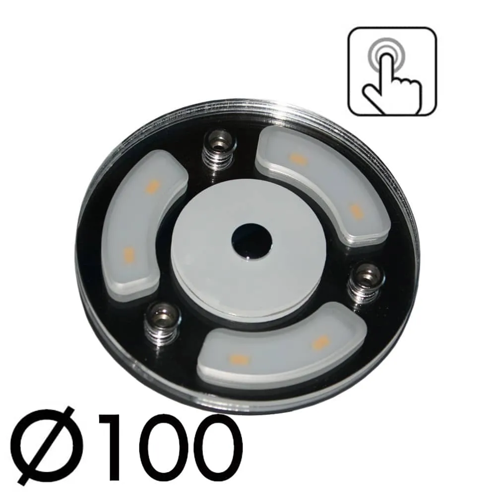 Plafonnier LED rond 12V 100mm 3,2W miroir