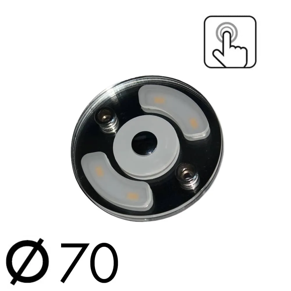 Plafonnier LED rond 12V 70mm 2,2W miroir