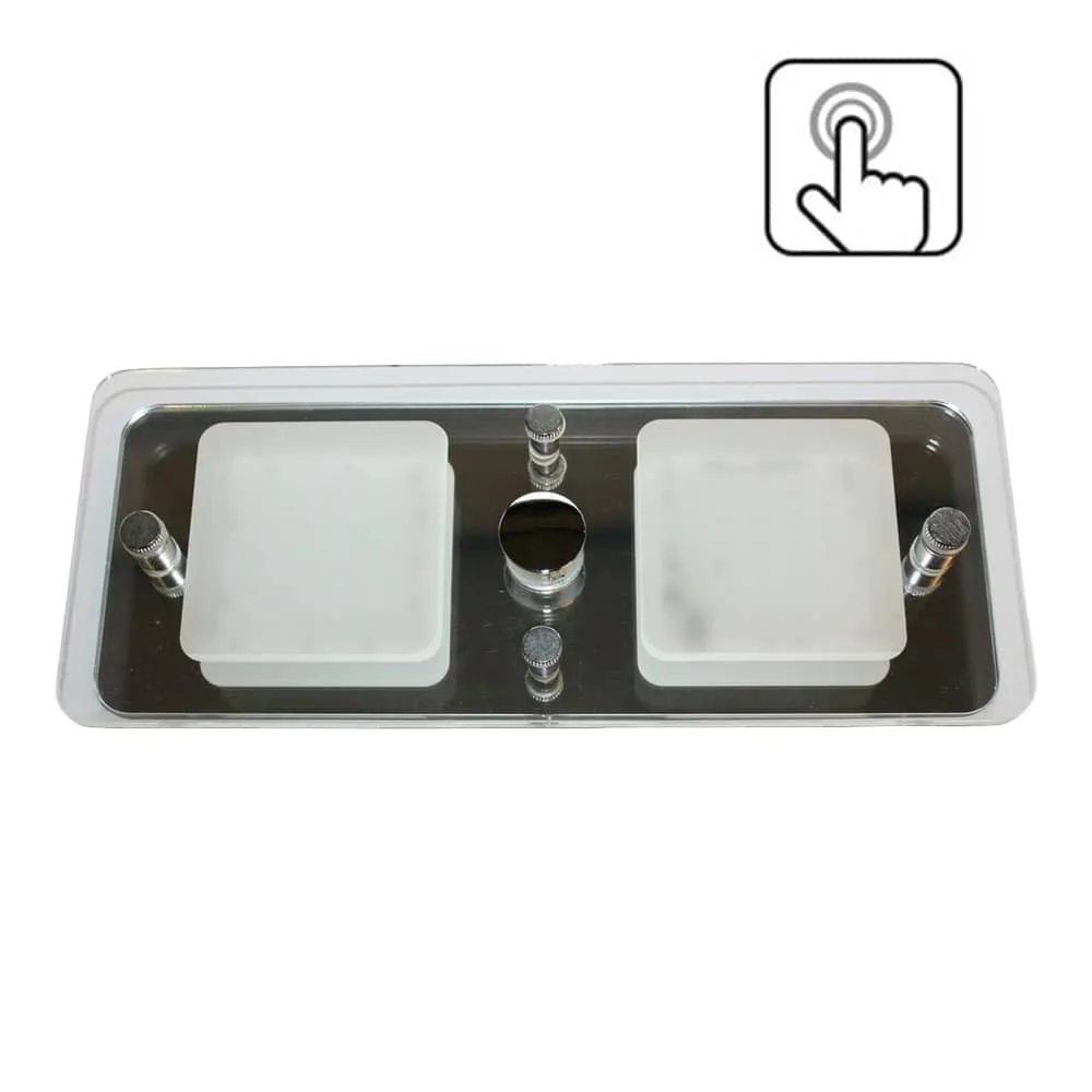 Plafonnier LED rectangle 12V miroir